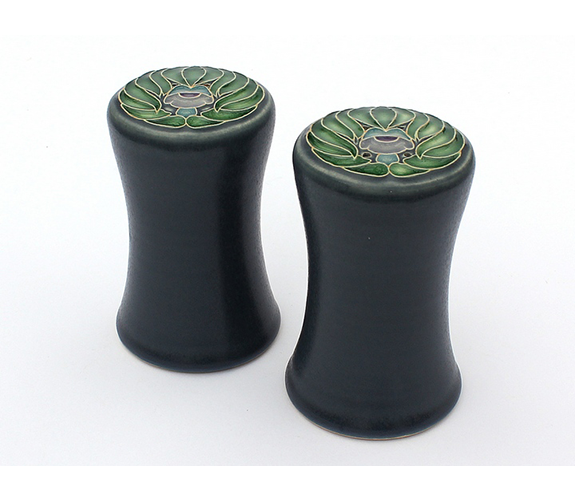Ceramic Salt and Pepper Shakers with Peacock design